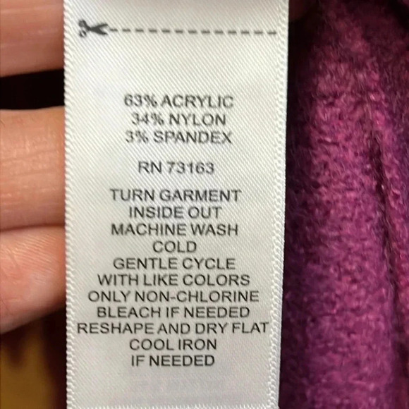 CABLE AND GAUGE WOMENS PLUS SIZE ORCHID  FRINGE AND HEM PULLOVER SIZE 14/16‎ - Picture 8 of 11